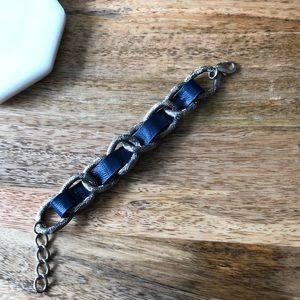 House of Harlow 1960 Leather + Chainlink Bracelet